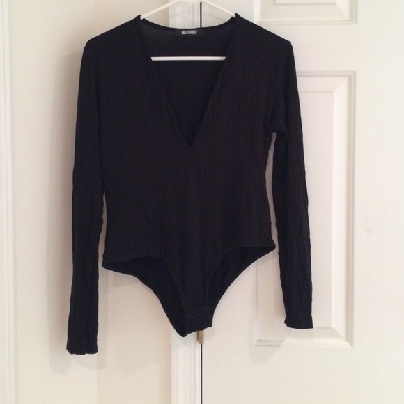 Missguided deep v neck bodysuit.