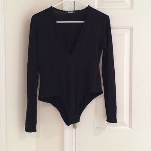 Missguided deep v neck bodysuit.