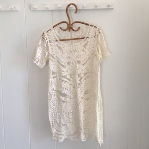Vintage lace mod mini dress