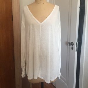 White free people tshirt