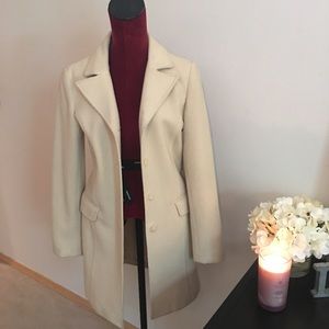 Cream B.P. long pea coat!!