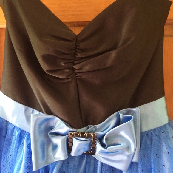 Jessica McClintock blue/black Cocktail Dress - Picture 2 of 3