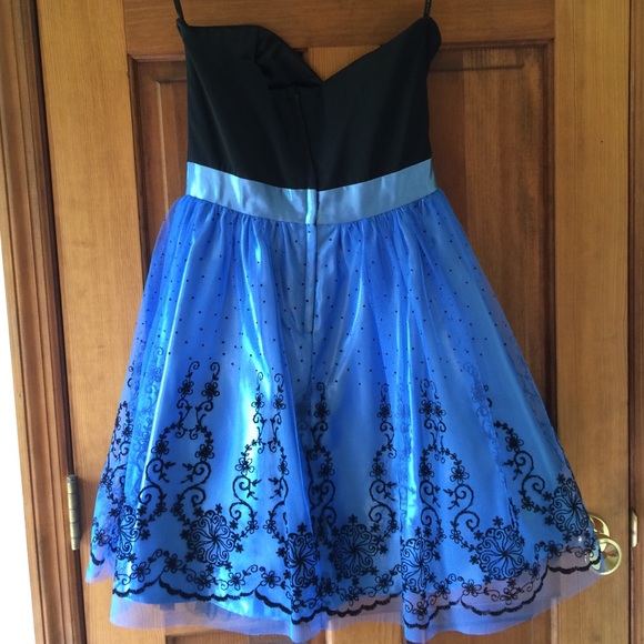 Jessica McClintock blue/black Cocktail Dress - Picture 3 of 3