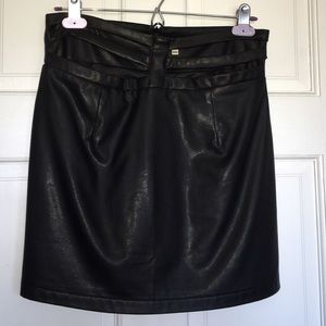 Medium Uniq leather skirt with cut outs