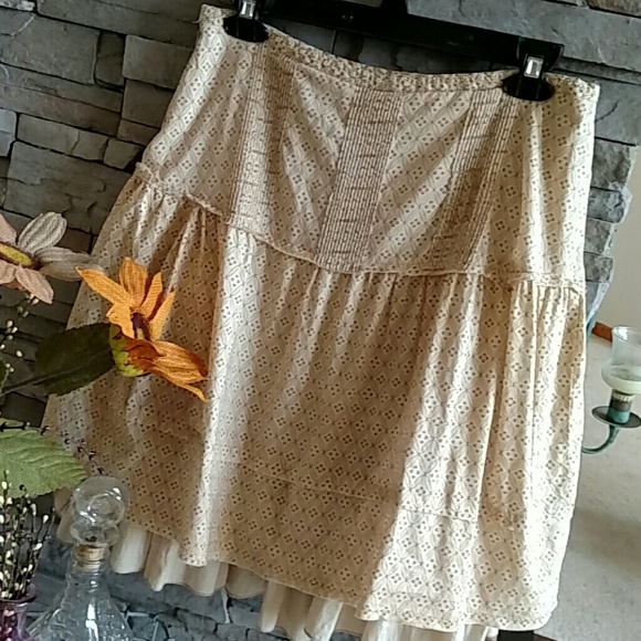 American Eagle Skirt, Tan & Khaki underneath