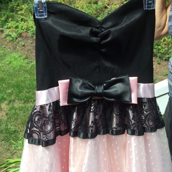 Jessica McClintock Black/Pink Cocktail Dress - Picture 2 of 4