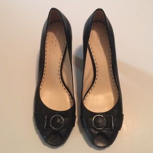 Coach peep toe heel