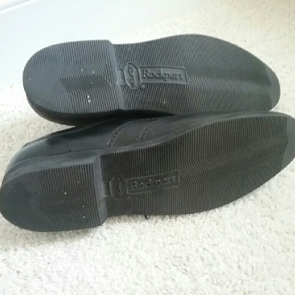 Black leather shoes
