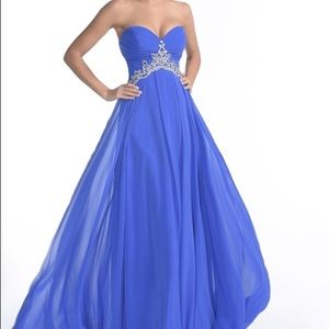 ❤️❤️Royal blue long chiffon gown.❤️❤️