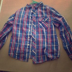 Plaid button down shirt