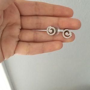 Swarovski swirl earrings