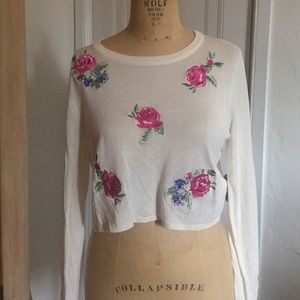 H&M embroidered floral sweater