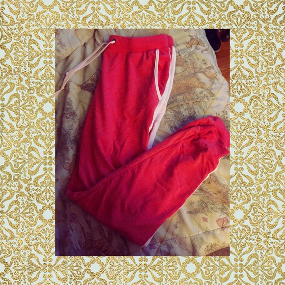 Red joggers