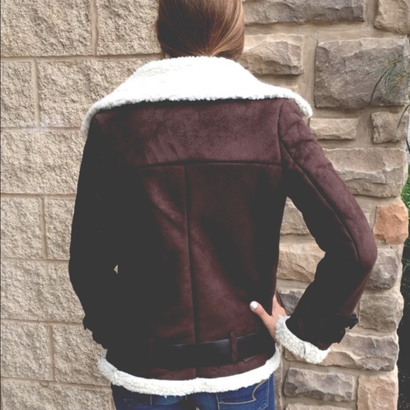 Faux Suede Motto Jacket - Picture 4 of 4