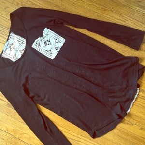 Black long sleeve lace details Chaotte Russe