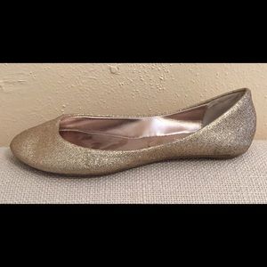 Steve Madden Gold Glitter Flats