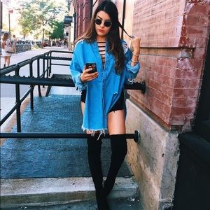 NWT LF Vintage distresses blue chambray