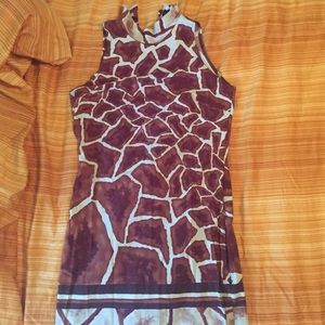 Snake print mini dress