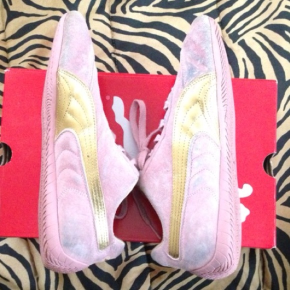 👀ISO👀 Puma SpeedCat Orchid Pink/Gold Sz 8/8.5 - Picture 2 of 3