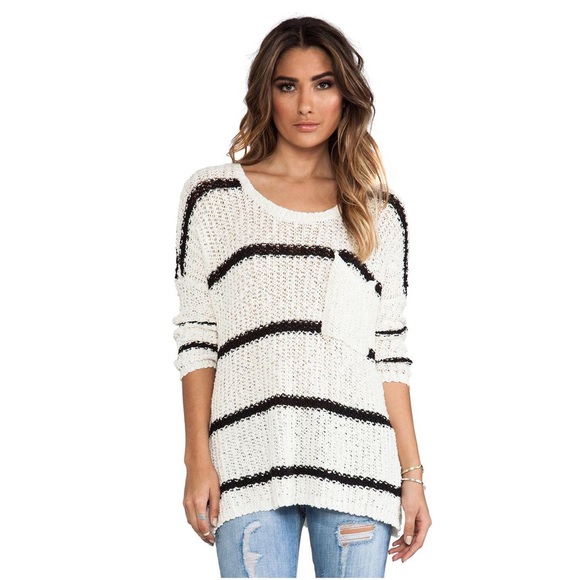 Free People Greenwich Striped Sweater