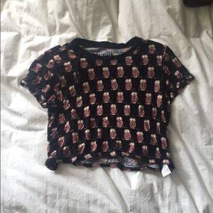 Owl crop top