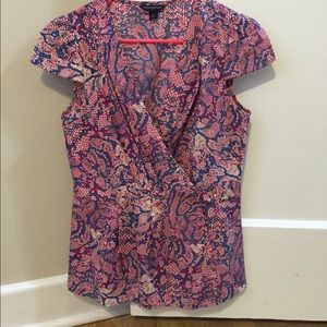 Snake print Banana Republic Silk Top