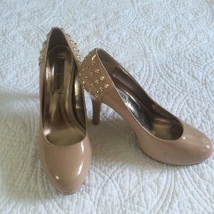 Steve Madden studded nude heels