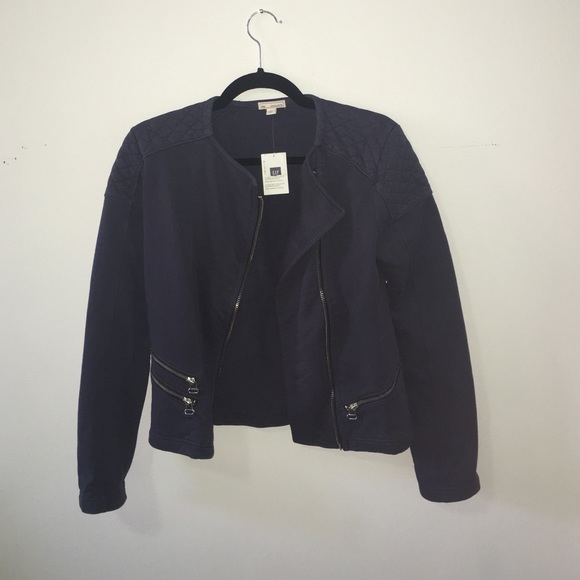 Gap Blue Moto style jacket Size Small