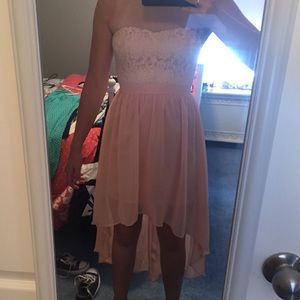 Pink high/low dress