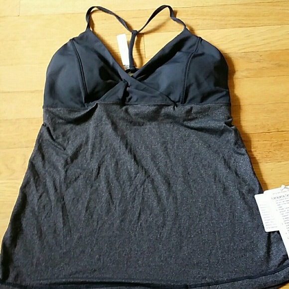 Lululemon pranayama tank black and dark grey