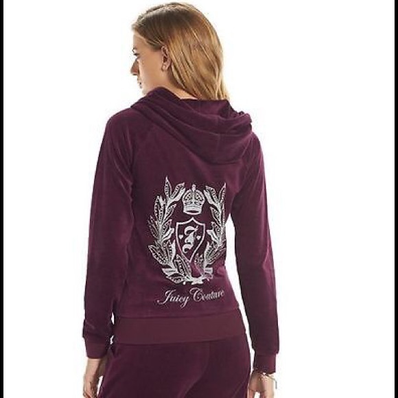 Juicy Couture Purple Glitter Crest Tracksuit NWT - Picture 2 of 4