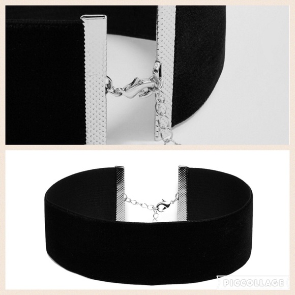 N| BLACK VELVET WIDE CHOKER - Picture 2 of 3
