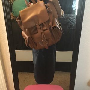 Brown backpack