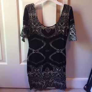 Black design bodycon dress