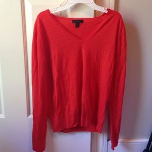 Orange pullover sweater