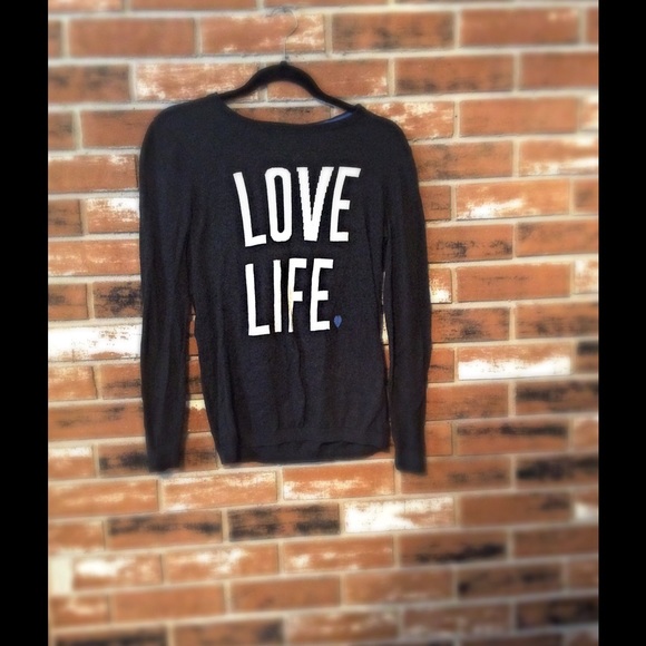 Graphic "Love Life" Sweater