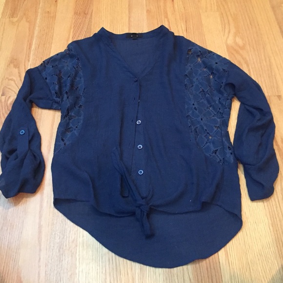Navy Blue Blouse
