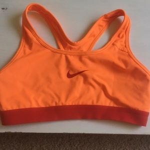 Nike Dri Fit orange sports bra