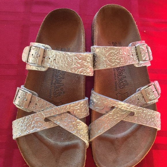 Silver patterned Birkis, 38