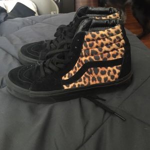 Leopard Print High top Vans