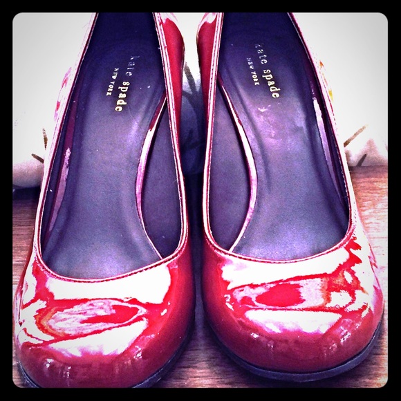 Kate Spade RED Patent Leather Wedges