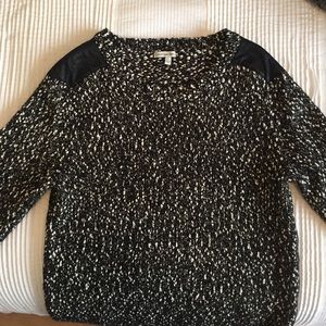 Calvin Klein Black and White Knit Sweater