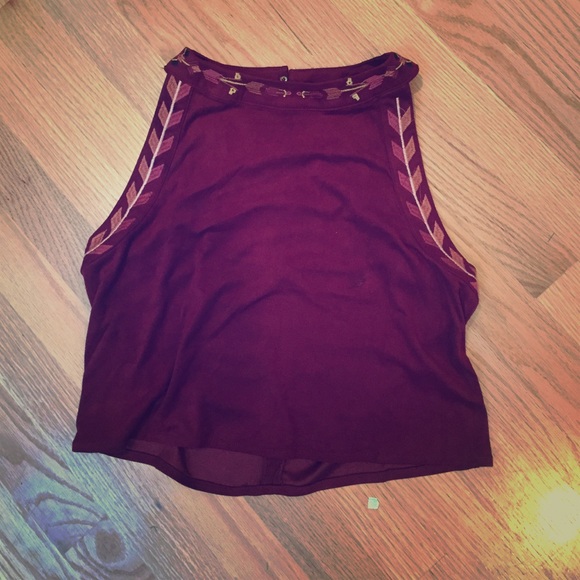Maroon Crop Top