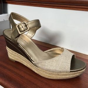 Bandolino Leather & Canvas Wedges