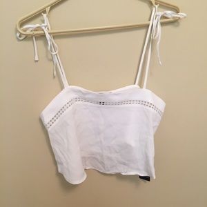 forever 21 tie strap cropped tank