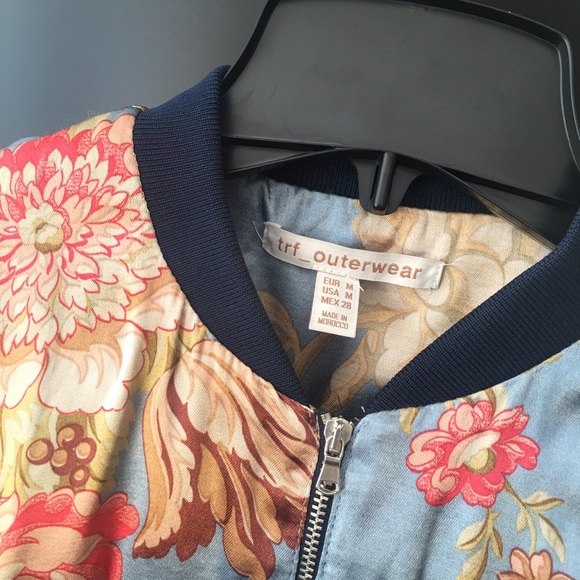 Zara Jackets & Coats - Zara Printed Satin Bomber Jacket, size Medium Zara Jackets & Coats - Zara Printed Satin Bomber Jacket, size Medium