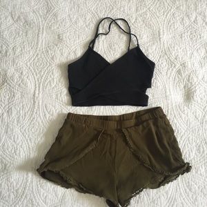 Olive shorts