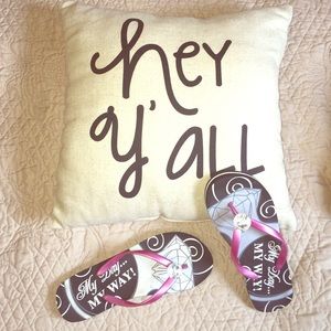 Just married sand imprint sandals