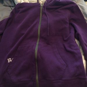 A roots purple zip up and hoodie