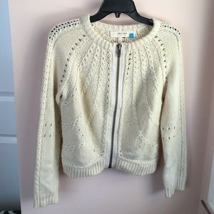 Anthropologie knit zip cardigan